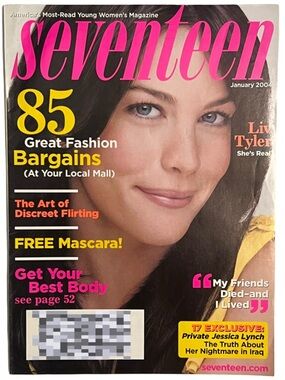 Vintage January 2004 issue of Seventeen Magazine featuring Liv Tyler on Cover